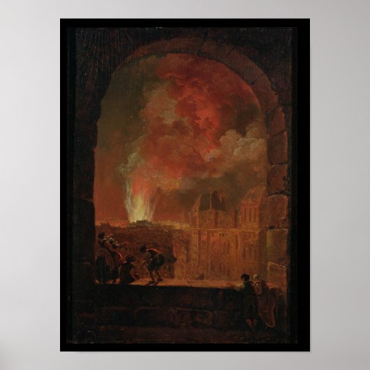 Feuer an der Oper des Palais-Royal Poster (Vorne)