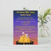 Feuer-Ansammlung im Freien Einladung (Stehend Vorderseite)