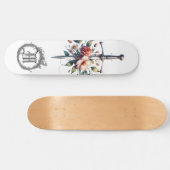 *~* Feuer AP88 Mittelalterliches Schwert Blumenblü Skateboard (Horizontal)