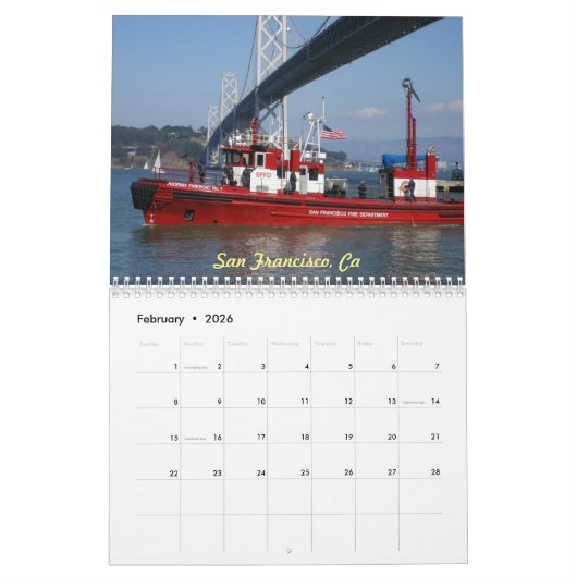 Feuer-Apparat - erinnern Sie sich an 9/11 Kalender (Feb 2026)