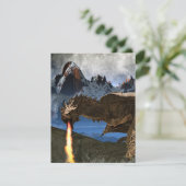 Feuer atmen Wyvern Dragon Fantasy Karte (Stehend Vorderseite)