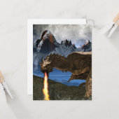 Feuer atmen Wyvern Dragon Fantasy Karte (Vorderseite/Rückseite Beispiel)
