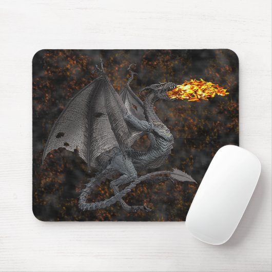 Feuer-Atmendrache Mousepad (Mit Mouse)