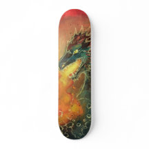 Feuer-atmendrache-Skateboard