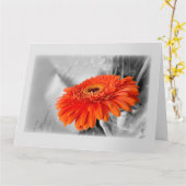 Feuer auf Blättern Karte (Gelbe Blume)