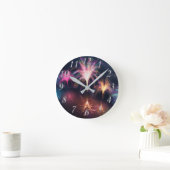 Feuer auf der Wasseruhr Runde Wanduhr (Zuhause)