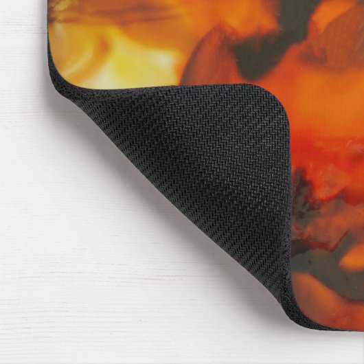 Feuer auf Glas Mousepad (Ecke)