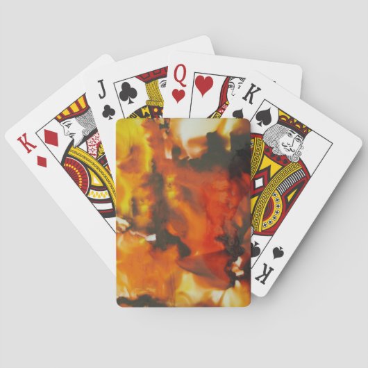 Feuer auf klassischen Glasspielkarten Spielkarten (Rückseite)