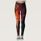 Feuer auf schwarzen Leggins (Vorderseite)