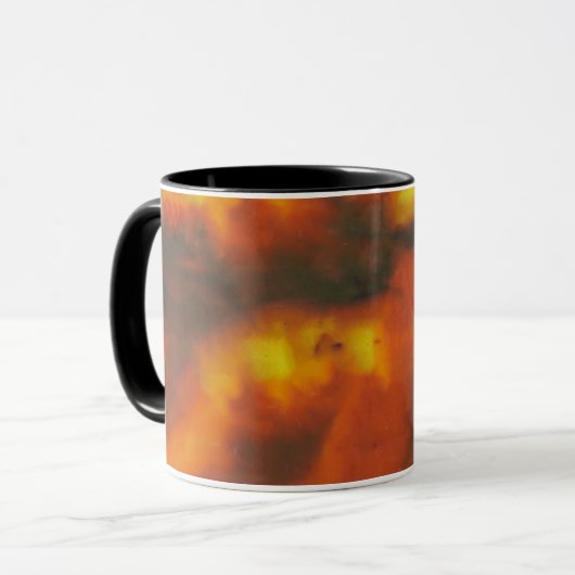 Feuer auf Tasse aus Glas (Vorderseite Links)