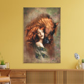 FEUER - Ausgepackte Canvas Leinwanddruck (Insitu (Wohnzimmer))
