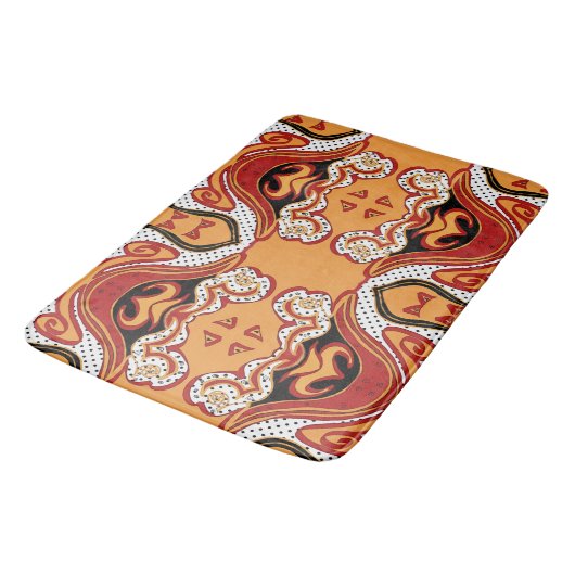 Feuer Badematte (Schrägansicht)