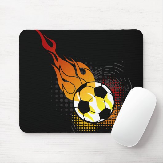 Feuer-Ball-Fußball Mousepad (Mit Mouse)
