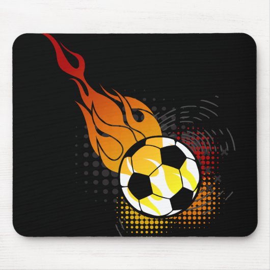 Feuer-Ball-Fußball Mousepad (Vorne)