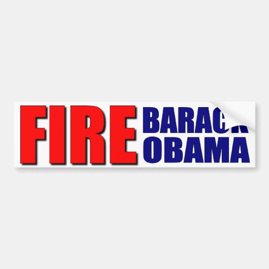 Feuer Barack Obama Autoaufkleber (Vorne)