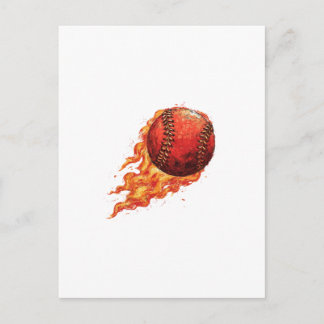 Feuer Baseball  Postkarte