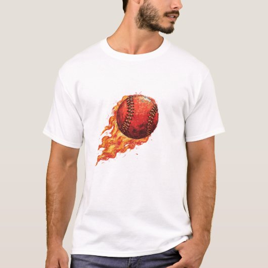 Feuer Baseball  T-Shirt (Vorderseite)