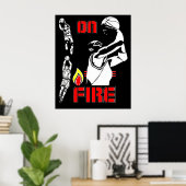 Feuer - Basketball - Poster (Heimbüro)