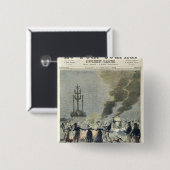 Feuer beleuchtet, um die Sommersonnenwende herein Button (Vorne & Hinten)