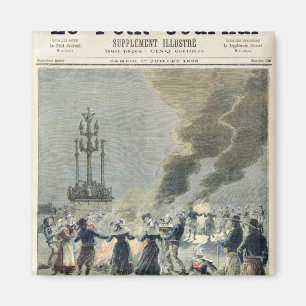 Feuer beleuchtet, um die Sommersonnenwende herein Magnet