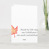 Feuer-Blatt Feiertagskarte (Rückseite)