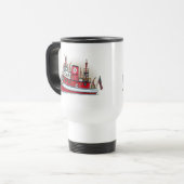 Feuer-Boots-Reise-Tasse Reisebecher (Vorderseite Links)