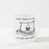 Feuer-Brand-Kessel-Blaseshakespeare-Zitat Mattglastasse (VorderseiteRechts)