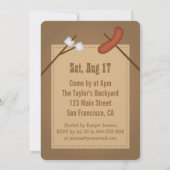 Feuer-Campings-Geburtstags-Party Einladung (Rückseite)