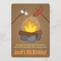 Feuer-Campings-Geburtstags-Party