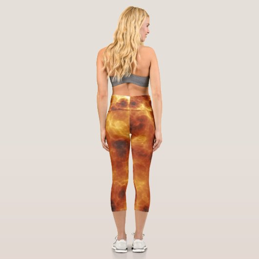 Feuer Capri Leggings (Rückseite)
