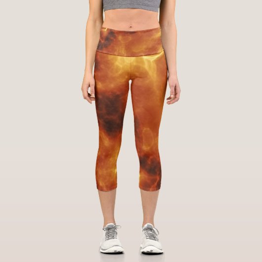 Feuer Capri Leggings (Vorderseite)