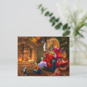 Feuer-Cartoon-Drache wärmen Postkarte (Stehend Vorderseite)