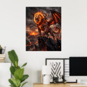 Feuer-Chimäre-Mythos-Caldera-Kunst Poster (Heimbüro)