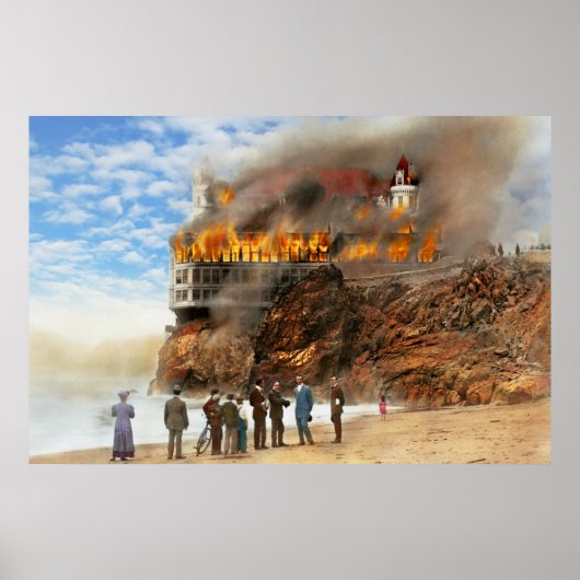 Feuer - Cliffside-Feuer 1907 Poster (Vorne)