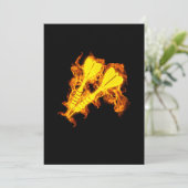 Feuer-Dart-Flammenspalte Einladung (Stehend Vorderseite)