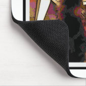 Feuer, das Miezekatze anstarrt Mousepad (Ecke)