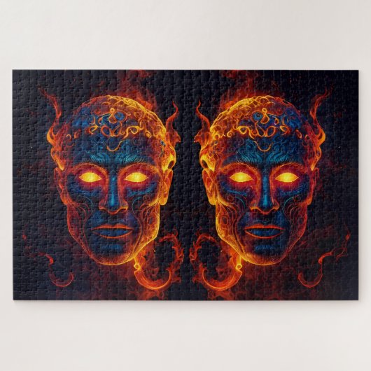 "Feuer der Götter" mit verschiedenen Gottheiten-Se Puzzle (Horizontal)