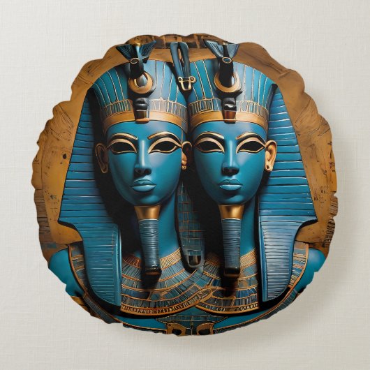 Feuer der Götter Rundes Kissen (Vorderseite)