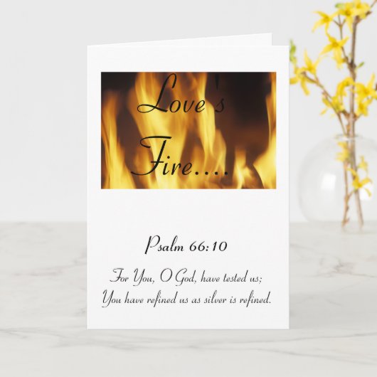 Feuer der Liebe - glücklicher Jahrestag Karte (Gelbe Blume)