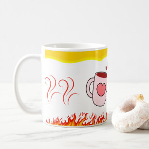 Feuer der Liebe - Romantische Tasse für Paare