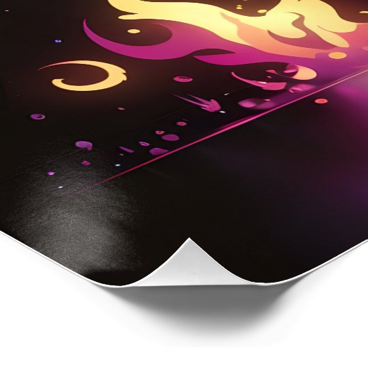 Feuer des verzauberten Drachen Poster (Ecke)