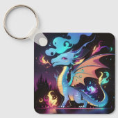 Feuer des verzauberten Drachen Schlüsselanhänger (Vorderseite)