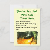 Feuer-Dinosaurier oder Dragon von Michael Maher Einladung (Rückseite)