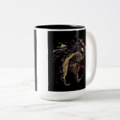 Feuer-Drache-Email-Kunst Zweifarbige Tasse (VorderseiteRechts)