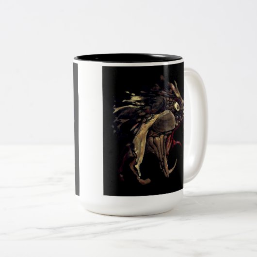 Feuer-Drache-Email-Kunst Zweifarbige Tasse (VorderseiteRechts)