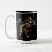 Feuer-Drache-Email-Kunst Zweifarbige Tasse (Links)