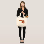 Feuer-Drache-Tasche Jumbo Stoffbeutel (Vorderseite (Model))