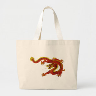 Feuer-Drache-Tasche Jumbo Stoffbeutel