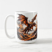 Feuer-Drache Tasse | Flammender Drache Akzent Kaff (Links)