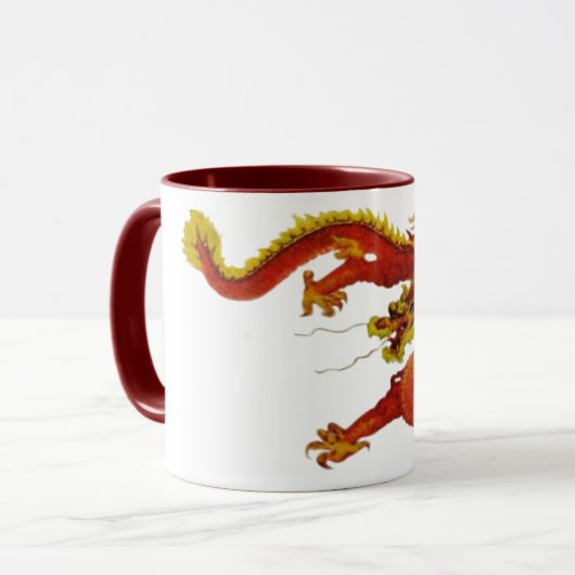 Feuer-Drache-Tasse Tasse (Vorderseite Links)